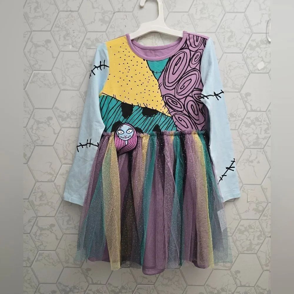 Nwt Girl's Disney Nightmare Before Christmas Sally Cosplay Dress